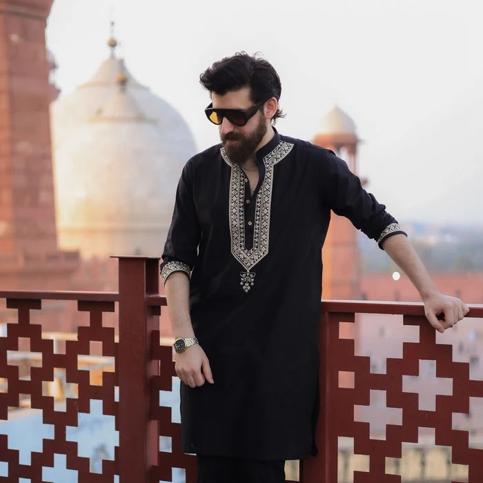 The Midnight Royal Embroidered Kurta