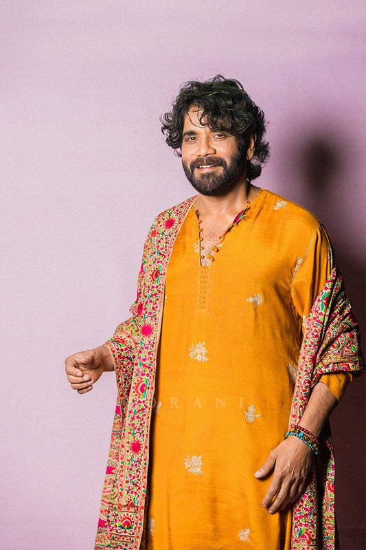 NAGARJUNA RAO IN NARANGI AFSAL KURTA WITH PAJAMA SET FOR MEN