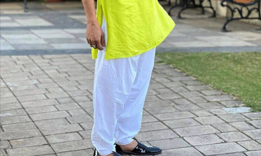 NEON MIRROR EMBROIDERY KURTA AND PAJAMA