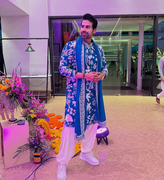 ROYAL BLUE KURTA WITH PANT WITH DUPATTA