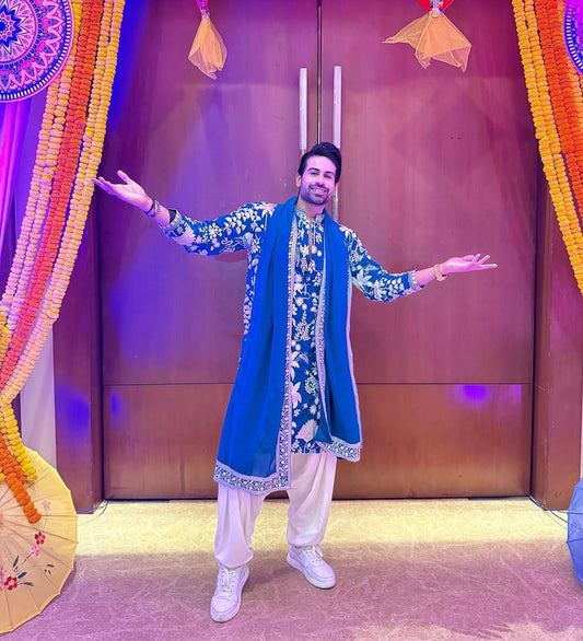 ROYAL BLUE KURTA WITH PANT WITH DUPATTA