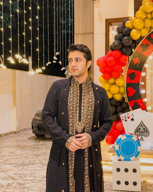 BLACK KURTA WITH PANT WITH DUPATTA