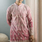 PINK COTTTON EMBROIDERY FLORAL THREAD SHADED KURTA PAJAMA SRT FOR MEN'S