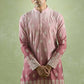 PINK COTTTON EMBROIDERY FLORAL THREAD SHADED KURTA PAJAMA SRT FOR MEN'S