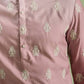 PINK COTTTON EMBROIDERY FLORAL THREAD SHADED KURTA PAJAMA SRT FOR MEN'S