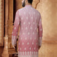 PINK COTTTON EMBROIDERY FLORAL THREAD SHADED KURTA PAJAMA SRT FOR MEN'S