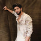 IVORY MULTI  EMBROIDERED KURTA PAJAMA SET FOR MENS
