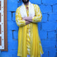 Yellow Mirror Work Kurta pajama and dupatta set For Men