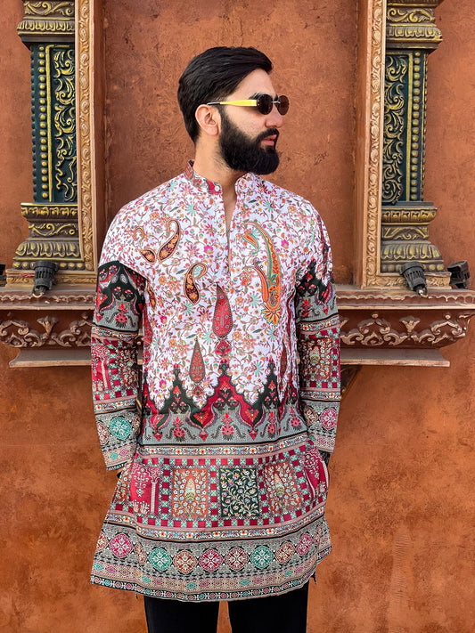 RANGMAHAL HERITAGE KURTA WHITE PANTS