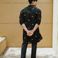 Black Dragon Fly Embroidered Work Men's Kurta with Pajama