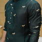 Green Dragon Fly Embroidered Work Men's Kurta with Pajama