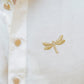 White Dragon Fly Embroidered Work Men's Kurta with Pajama
