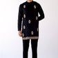 STYLISH BLACK EMBRODRY KURTA WITH BLACK PAJAMA