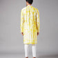 TIE & DAY WHITE & WHITE PRINTED KURTA PAJAMA SET FOR MEN'S