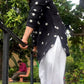 BLACK ### SEQUENCE WORK EMBROIDERED KURTA WITH PAJAMA