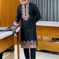 Regal BLACK  Silk Kurta Set With Dupatta