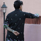 BLACK PURPLE LOTUS HEAVY FLORAL EMBROIDERED KURTA WITH PAJAMA