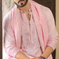 PINK COTTON BLEND KURTA ,PAJAMA WITH DUPATTA SET