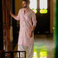 PINK COTTON BLEND KURTA ,PAJAMA WITH DUPATTA SET