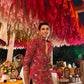 RED FLORAL PRINTED KURTA PAJAMA SET
