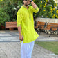 NEON MIRROR  EMBROIDERY KURTA AND PAJAMA