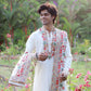 WHITE SILK KURTA SET WITH  DUPATTA