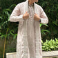 BLUSH PINK EMBROIDERRED KURTA PAJAMA WITH DUPATTA SET  FOR MEN'S