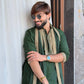 REGAL GREEN SILK EMBRODRED KURTA WITH DUPATTA SET